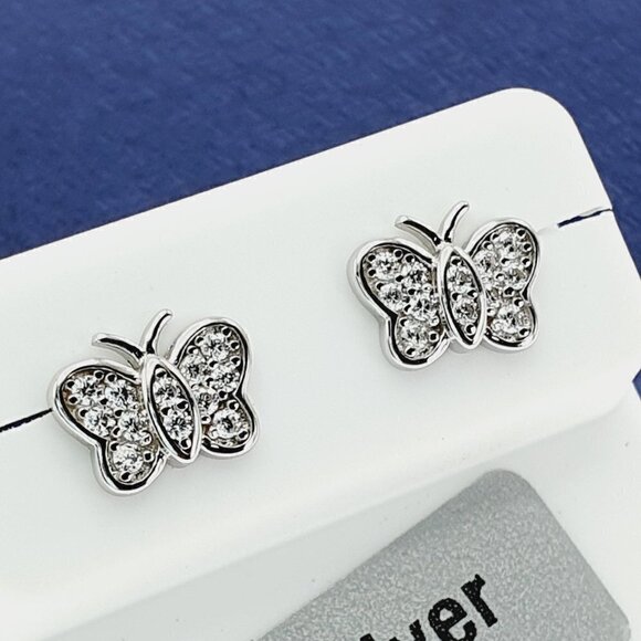 925 Sterling Silver CZ Stud Earrings for Women/Girl, US925P1261 925 Sterling Silver CZ Stud Earrings for Women/Girl, US925P1261
